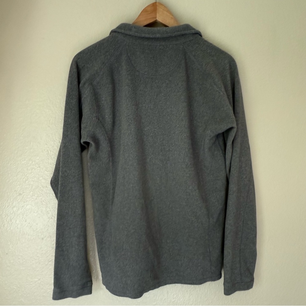 L.L. Bean Gray Traditional Fit Fleece Pullover - Picture 3 of 3